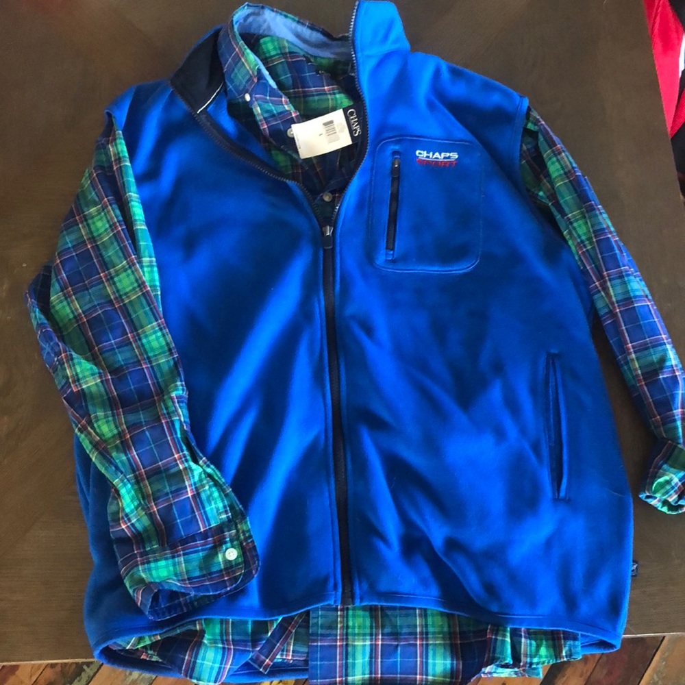 Chaps sports vest & button down